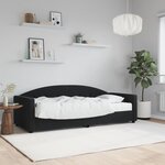 vidaXL Lit de jour avec matelas noir 80x200 cm velours