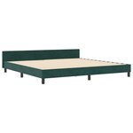 Frame de lit vidaXL Vert foncé 200x200 cm Velours