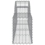 vidaXL Paniers à gabions arqués 40 Pièces 200x30x40/60 cm Fer galvanisé