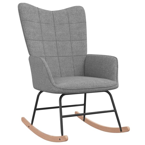 vidaXL Chaise à bascule Gris clair Tissu