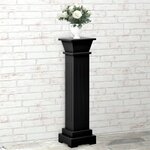 vidaXL Support pilier classique carré pour plantes Noir 17x17x66cm MDF