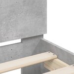 vidaXL Cadre de lit avec tête de lit gris béton 120x190 cm