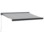 vidaXL Auvent rétractable anthracite/blanc 3x2 5 m tissu et aluminium