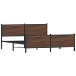 vidaXL Cadre de lit en métal sans matelas chêne marron 200x200 cm