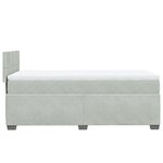 vidaXL Sommier à lattes de lit et matelas Gris clair 80x200 cm Velours