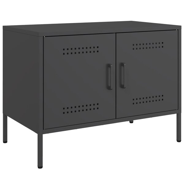 vidaXL Meuble TV noir 68x39x50 5 cm acier