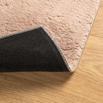 vidaXL Tapis HUARTE à poils courts doux lavable rouge clair 140x200 cm