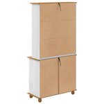 Buffet vidaXL “ASKIM” Blanc 91x40x183 cm Bois massif Pin