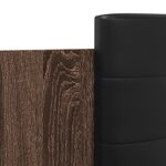 vidaXL Cadre de lit avec LED sans matelas chêne marron 135x190 cm