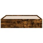 vidaXL Cadre de lit avec tiroirs sans matelas chêne fumé 140x200 cm
