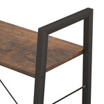 vidaXL Étagère sur pied 3 niveaux Marron foncé et noir 56x35x108 cm