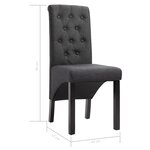 vidaXL Chaises à manger lot de 6 gris foncé tissu