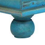 vidaXL Coffre de rangement Bois de manguier massif 100x40x41 cm Bleu