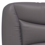 vidaXL Coussin de tête de lit gris 80 cm similicuir