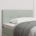 tête de lit vidaXL en velours gris clair à boutons capitonnés de 80 cm
