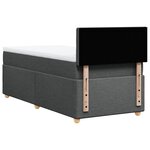vidaXL Sommier à lattes de lit avec matelas Gris foncé 80x200 cm Tissu
