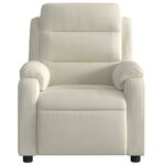 vidaXL Fauteuil de massage inclinable crème velours
