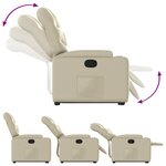 vidaXL Fauteuil inclinable Crème Similicuir