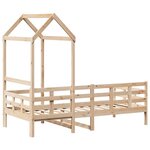 vidaXL Lit de jour avec toit sans matelas 80x200 cm bois massif