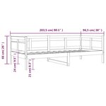 vidaXL Lit de jour sans matelas marron miel bois pin massif 90x200 cm