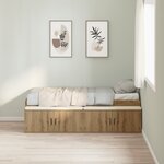 vidaXL Cadre de Lit de Rangement Chêne Artisan 90x200 cm