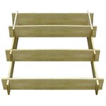 vidaXL Jardinière à 3 niveaux 90 x 90 x 35 cm Bois imprégné