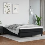 vidaXL Cadre de lit Noir 140x190 cm Similicuir