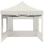 vidaXL Tente de réception pliable avec parois Aluminium 4 5x3 m Crème