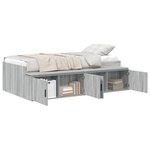 vidaXL Cadre de lit Gris Sonoma 100x200 cm