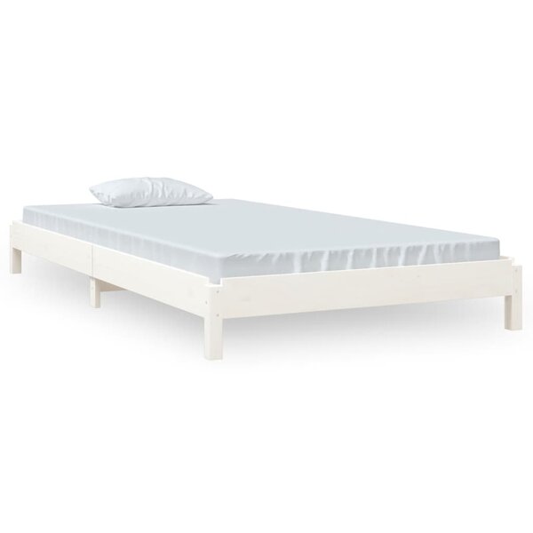 vidaXL Lit empilable sans matelas blanc 90x200 cm bois de pin massif