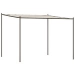 vidaXL Belvédère blanc 3x3 m 180 g/m² tissu et acier
