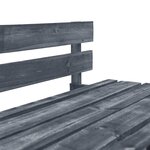 vidaXL Canapé central palette de jardin Gris Bois de pin imprégné
