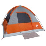 vidaXL Tente de camping à dôme 4 personnes orange imperméable