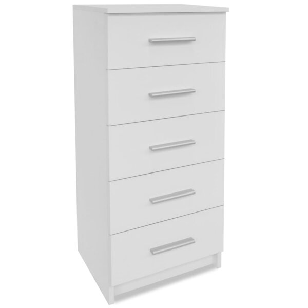 vidaXL Commode haute Aggloméré 41 x 35 x 106 cm Blanc