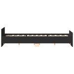 vidaXL Cadre de lit sans matelas noir 200x200 cm