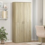 vidaXL Buffet haut chêne sonoma 80x35x180 cm bois d'ingénierie