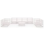 Salon de jardin meuble d'extérieur ensemble de mobilier 9 pièces blanc bois de pin massif 02_0018180