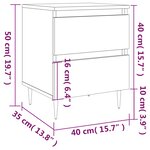 vidaXL Tables de chevet 2 Pièces chêne fumé 40x35x50 cm bois ingénierie