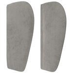 vidaXL Tête de lit avec oreilles Gris clair 83x23x78/88 cm Velours