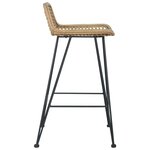 vidaXL Chaises de bar lot de 2 rotin Naturel