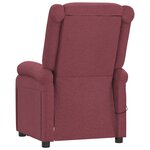 vidaXL Fauteuil inclinable électrique Rouge bordeaux Tissu