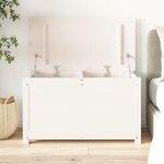 vidaXL Boîte de rangement Blanc 80x40x45 5 cm Bois massif de pin