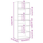 vidaXL Buffet haut sonoma gris 70x41x185 cm bois d'ingénierie