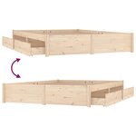vidaXL Cadre de lit sans matelas avec tiroirs 200x200 cm