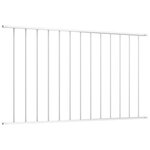 vidaXL Panneau de clôture Acier enduit de poudre 1 7x0 75 m Blanc