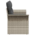 Canapé de jardin 2 places vidaXL avec coussins en poly rattan gris clair