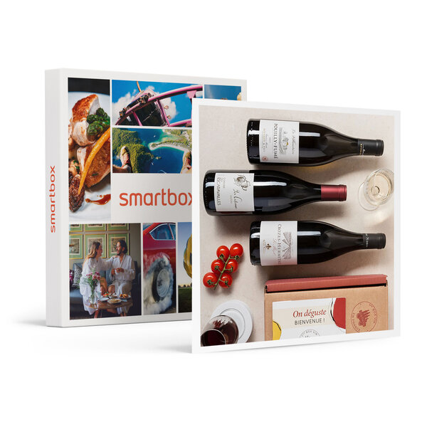 SMARTBOX - Coffret Cadeau Abonnement de 6 mois : 3 grands vins par mois et livret de dégustation -  Gastronomie