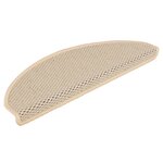 vidaXL Tapis d'escalier autocollants aspect sisal 15 Pièces 65x21x4 cm