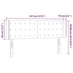 vidaXL Tête de lit avec oreilles Cappuccino 147x16x78/88 cm Similicuir