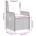 vidaXL Ensemble de salle à manger de jardin 5 pièces en rotin beige
